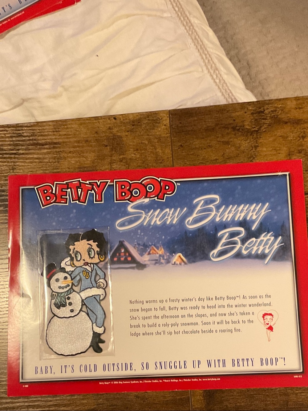Betty Boop Snow Bunny Betty Patch - Blue, White, Black, Red